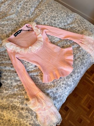 Blusa Desigual Maria Escote Rosa Talla XS