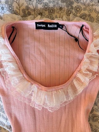 Blusa Desigual Maria Escote Rosa Talla XS