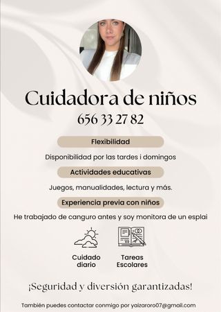 Niñera, cuidado de niños