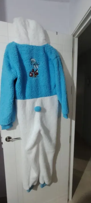 Pijama Pitufos Azul y Blanco