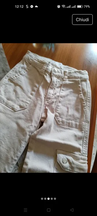 Pantaloni cargo bambina Zara beige