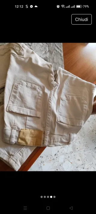 Pantaloni cargo bambina Zara beige