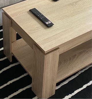 Mesa de centro elevable de madera