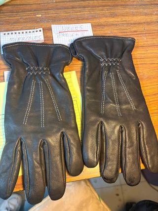 3 Pares Guantes Moto Piel