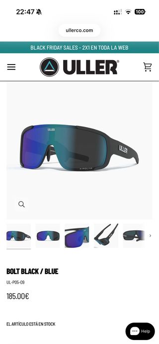 Gafas Deportivas Uller Bolt Black/Blue