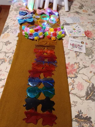 Lote Fiesta: Gafas, Lazos, Flores y Luces