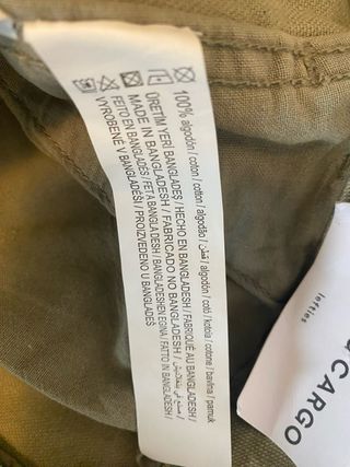 Pantalón cargo Lefties beige talla M chico