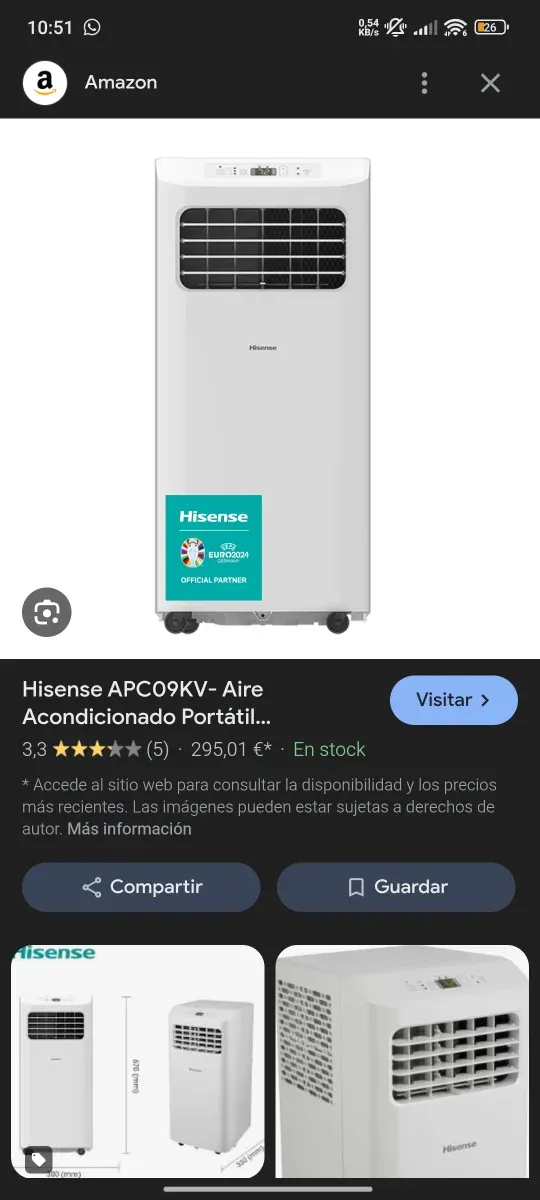 Aire Acondicionado Portátil Hisense