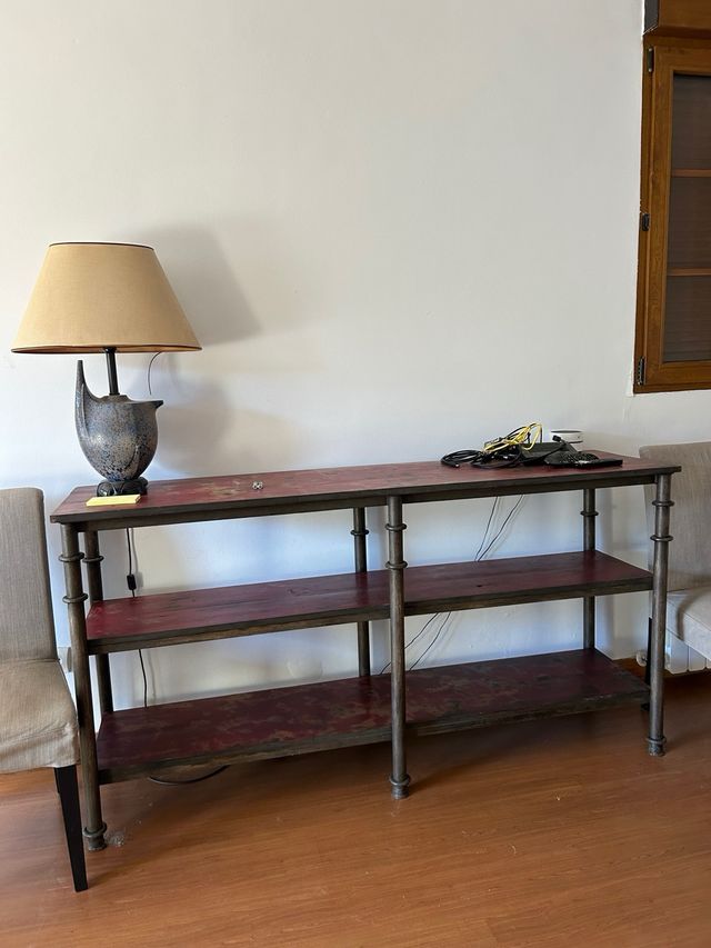 Estantería industrial metal y madera