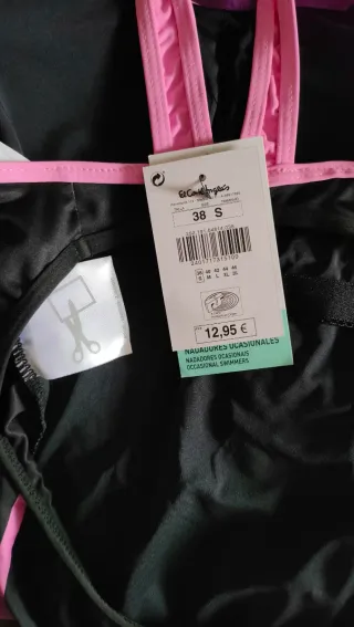 Bañador boomerang mujer negro y rosa sin estrenar