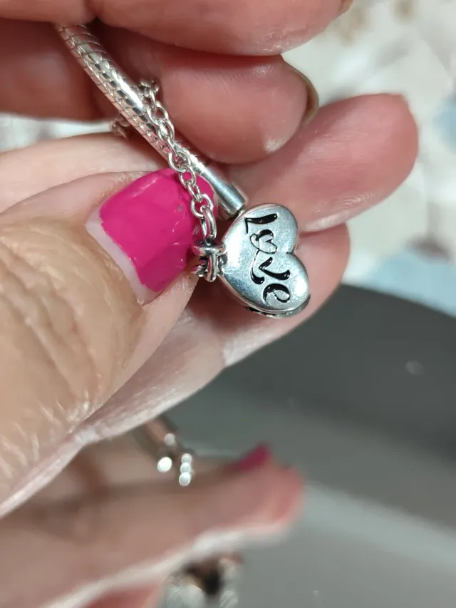 Pulsera Plata 925 Corazón FOREVER y Love