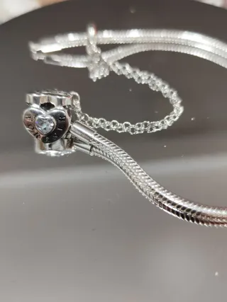 Pulsera Plata 925 Corazón FOREVER y Love