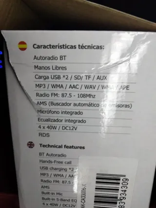 Radio Coche NK Bluetooth