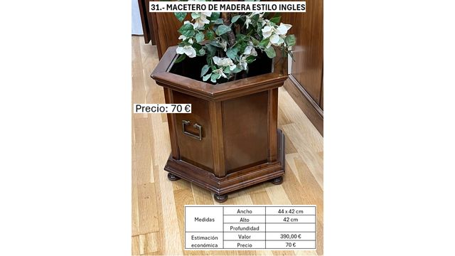 Macetero Madera Estilo Inglés Hexagonal