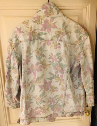 Chaqueta vaquera denim Zara flores