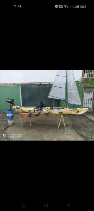 Kayak galaxi Alborán motor vela y remolque.