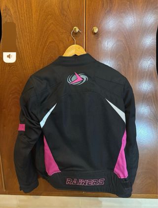 Chaqueta Moto Negra y Rosa Talla M