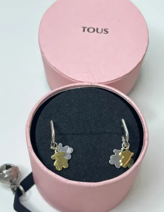Pendientes Tous Oso Dorado y Plateado
