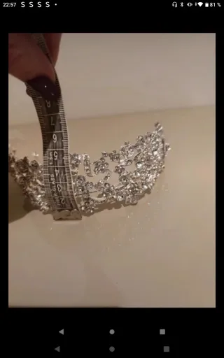 Tiara de Novia Plateada y con cristales