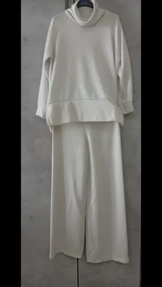 Completo tuta donna laminato bianco