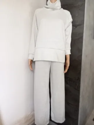 Completo tuta donna laminato bianco