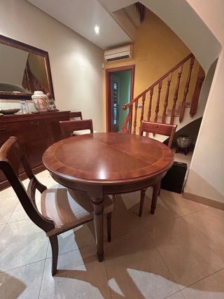 Mesa comedor extensible madera