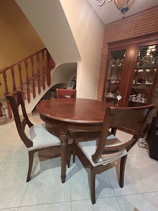 Mesa comedor extensible madera