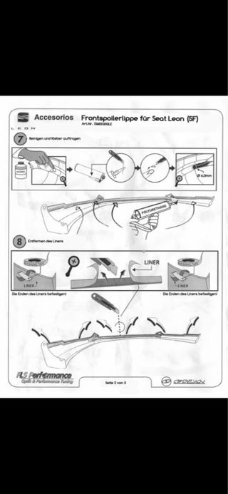Lip delantero seat leon mk3 pre