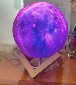 Lámpara Luna 3D Impresa Multicolor
