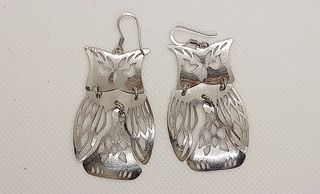 Orecchini gufo argento