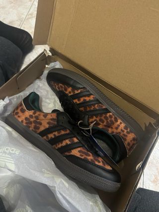 Adidas Samba OG Mujer Leopardo Negro Verde