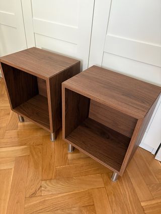 Mesita Noche Cubo Eket Ikea Patas Plateadas