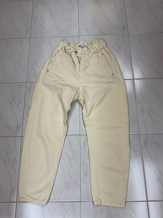 Pantalón Zara Baggy Beige