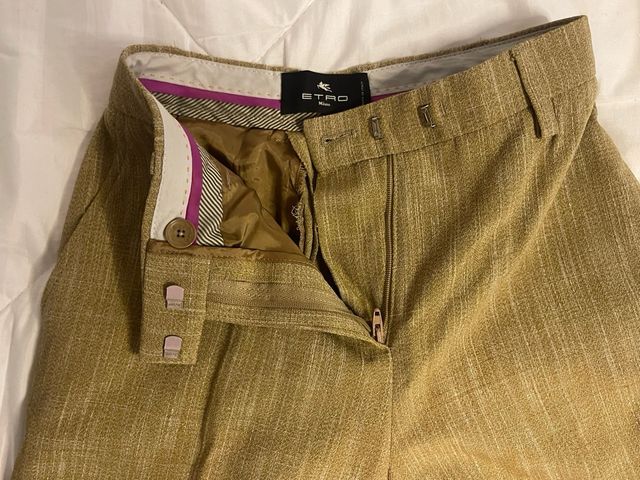 Pantaloni sartoriali Etro Tg 36 Beige/Marrone