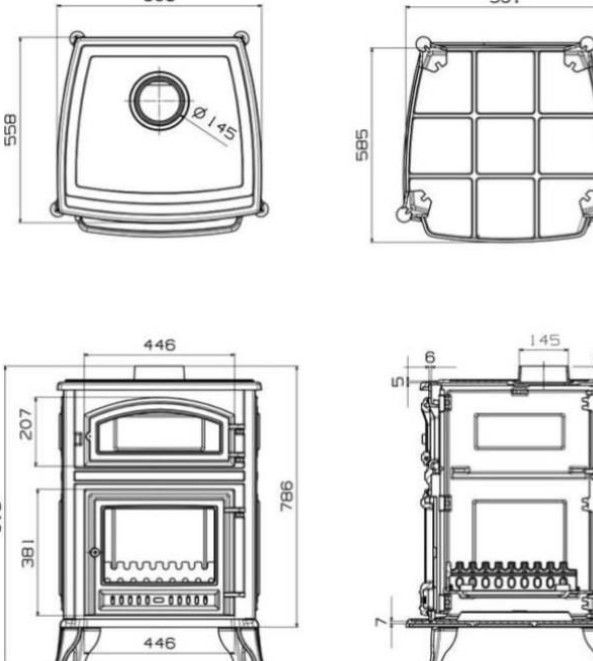 Estufa Leña Antares  Horno