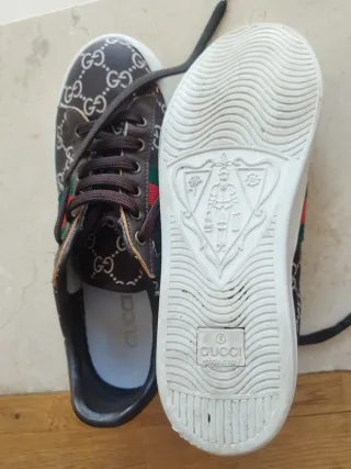 Zapatillas Gucci Marrones Talla 39 piel perfectas