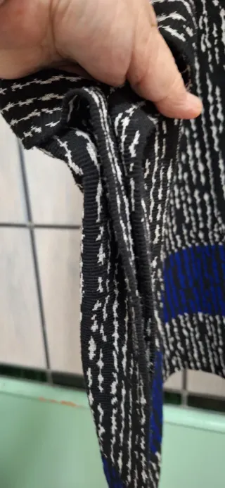 Poncho a righe oversize