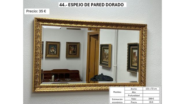 Espejo de Pared Dorado