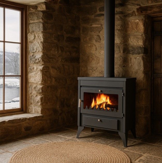 Estufa de leña Nueva  Capri 13.2kW ESL246002GRA