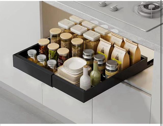 Organizzatore Cucina Estensibile Nero/Verde