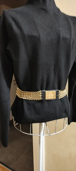 Cintura Elisabetta Franchi catena oro e nero