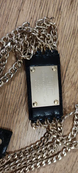 Cintura Elisabetta Franchi catena oro e nero