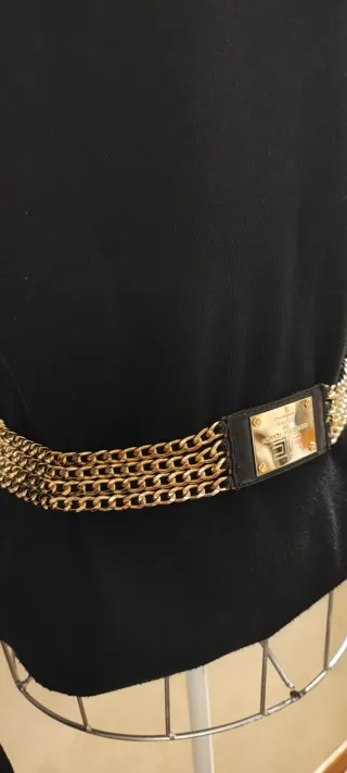 Cintura Elisabetta Franchi catena oro e nero