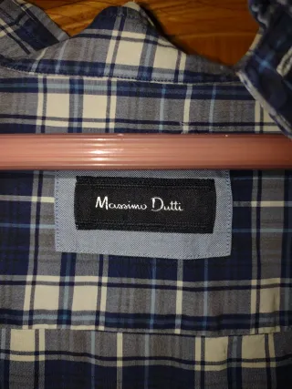 Camisa Massimo Dutti cuadros azul y blanco