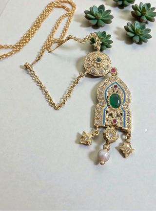 Collar Marroquí Acero Inoxidable Dorado