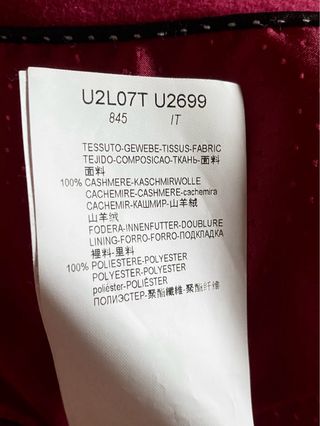 Cappotto 100% cashmere Emporio Armani