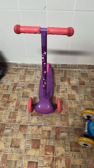 Patín infantil 3 ruedas morado