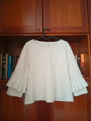 Camisa en color crudo con mangas originales