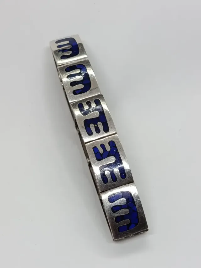 Bracciale in Argento e Lapislazzuli Vintage Messico