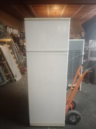 Nevera blanca con congelador